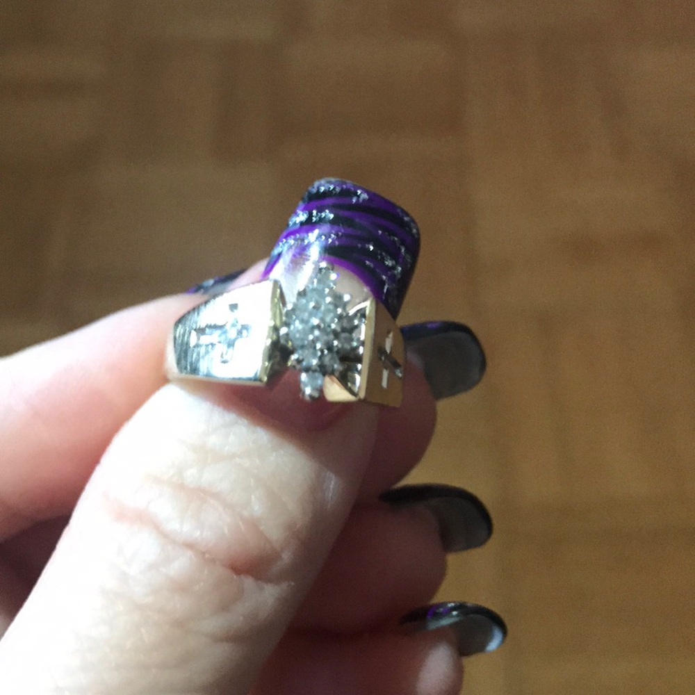 Gold and and ring.